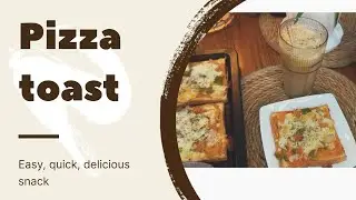 Easy and quick pizza toast recipe. #quicksnack #pizzatoast #cooking #homemadecooking #easyrecipes 