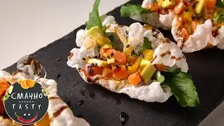 The Secret to the Perfect Crispy Snack! 😍 Rice Paper Boats with Salmon and Mango