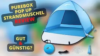 PUREBOX Strandmuschel  Pop Up Review - Pop Up Strandzelt f&uuml;r 2-4 Personen