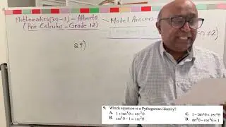 Mathematics 30-1 - Alberta (Presentation for 100 sample question) Trigonometry Equations  PART 2