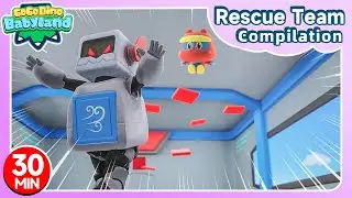 👮 GoGoDino Babyland 30MIN Rescue Team Compilation 🚨 Learn Color, Shape & Number with Dinos 🦖