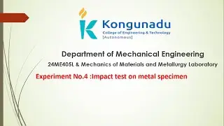 Experiment No.4 :Impact test on metal specimen