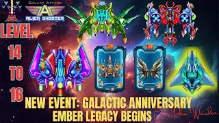 Galaxy Attack Alien Shooter Galactic Anniversary &ndash; Levels 14-16 (Ember Legacy Part 4)