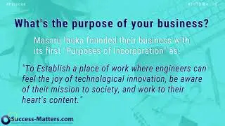 Business purpose: Thought of The Day for Business Owners #totdfbo #30