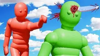 Smart AI Fight with Weapons in NPC Wars #2 (with Active Ragdoll Physics)