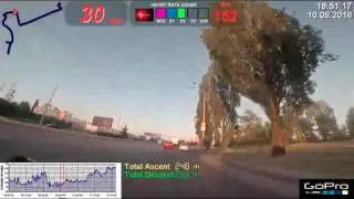 Evening cycling training (Garmin Forerunner 310XT + GoPro Hero3+)