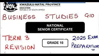 Business Studies Grade 10 TERM 3 Question paper - 2025 Revision @mathszoneafricanmotives