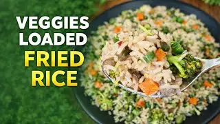 Colorful, healthy, and full of flavor. Veggies loaded fried rice made easy 🍚🥦🥕|Easy & Healthy Recipe