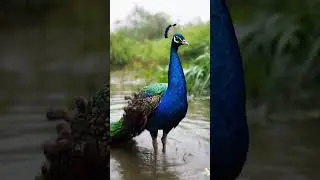 Protective Peacock Parent's Feather Flies Away! #peacock #birds #wildlife #nature #heartwarming
