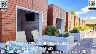 Luxury 53rd Flr Condo with Amazing Sunset View & Balcony NO ReFee at Palms Place