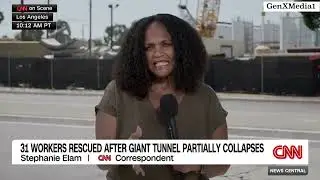 31 workers rescued after partial tunnel collapse in Los Angeles, officials say