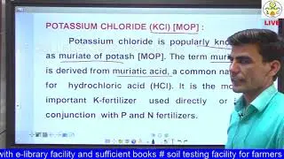 SSAC :311  Lecture 5 Potassic Fertilizers