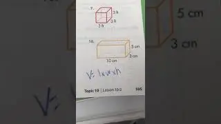 Volume = length x width x height