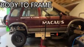 KIA SPORTAGE BODY BACK ON THE FRAME! (Kia Build Part 7)