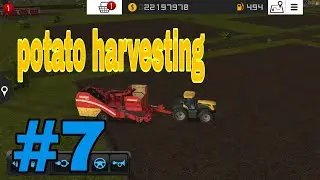 #7 farming simulator 16 game play potato harvesting