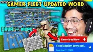 GAMER FLEET NEW UPDATE SURVIVAL WORLD DOWNLOAD LINK WITH MEGA IRON FARM FOR MCPE AND JAVA