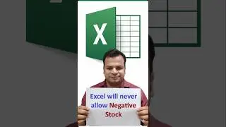 Excel will never allow negative stock #excel #spreadsheetmagic #vikaljain