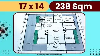 238 sqm House Plan Design 17x14 meters 3 Bedroom