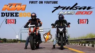 2023 Pulsar NS200 {BS7} vs KTM Duke 200 {BS3} Drag Race 🔥🔥 | First On YouTube |