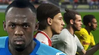 Usain Bolt vs World's Fastest Football Players (PES 2018 Speed Test)