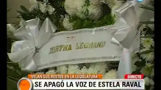 Visi&oacute;n Siete: Se apag&oacute; la voz de Estela Raval, velan sus restos