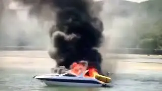 Explos&atilde;o de lancha em Cabo Frio RJ deixa feridos