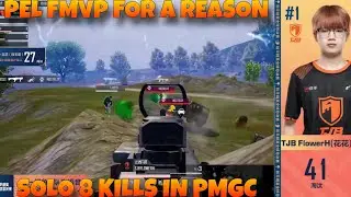 [ FlowerH POV ] TJB HuaHua Showed Everyone What PEL MVP Can Do In PMGC Lobby!!🔥😱 Solo 8 Kills !!❤️