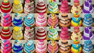 🌈💞3 Tier Cake Design/3 Layer Tier Cake/Heart Shape Cake Design/Birthday Cake Photo/Anniversary Cake