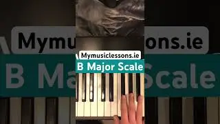 B Major Scale Piano - #piano #musicscales #pianoscales #scales #bmajor #5sharps #musiclessons #fyp