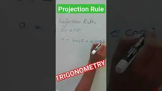 Projection Rule in trigonometry #shortsfeed #short #randommathsbyvimleshsir