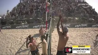INSANE Quarterfinal Rally Between Taylor Crabb & Nick Lucena | AVP Huntington Beach Open 2019