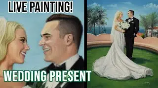Wedding Gift | Live Painting at the La Valencia Hotel