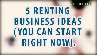 5 Renting Business Ideas 2022 (Rental You can start right now)