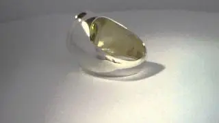 Huge Bright Yellow Citrine Gem Handmade Sterling 925 Silver Gents Ring size 14.5