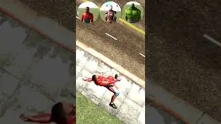 All characters jump challenge 🤯 Indian Bike Driving 3D 💥 GTA India #shorts #gaming #gta #viral #hulk