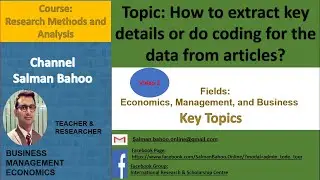 Finding Information in Research Articles |  How to Extract info from Research Articles | Coding Data