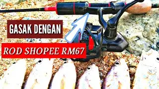 Mancing Ikan GELAMA | Air Masin | GASAK Dengan Rod SHOPEE RM 67