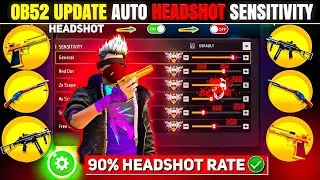NO RECOIL SENSI AFTER OB52 ☠️ AUTO HEADSHOTS 2GB,4GB,6GB,8GB,12GB 💀 BEST SENSITIVITY IN FREE FIRE 🇧🇷