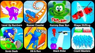Level Up Numbers, Runner Coaster, Gummy Bear Run, Shape Shifting, Stack Rider, Count Master...