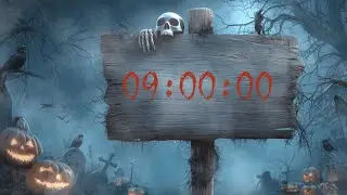 9 HOUR TIMER with Alarm | Creepy Halloween Creative Flow &bull; Haunted Session