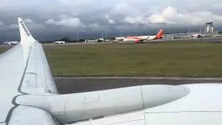 Ryanair Boeing B737MAX taking off from Bristol Airport