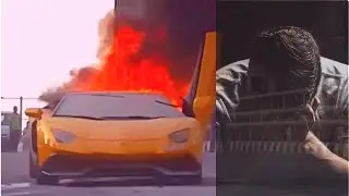 Lamborghini Catches Fire and Destroyed