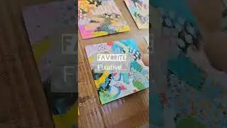 Fixative first, then varnish. What's your favorite? 🤩 #art #abstract #painting #contemporaryart