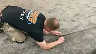Seaming carpet with edge deviation.