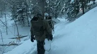 EPIC SNOW SURFING IN POWDER!! MICHIGAN BACKCOUNTRY!!