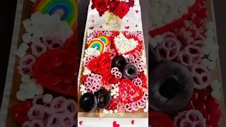 Candy Snackboard #asmr #charcuterie #candy #valentines #valentinesday #love #candybox #pink #heart
