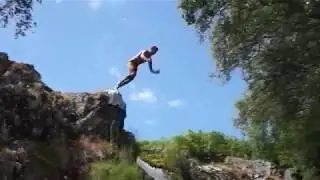 waterfall jumping