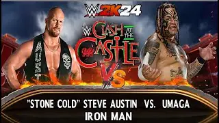 WWE 2K24 - ''Stone Cold'' Steve Austin vs. Umaga | WWE Clash at the Castle Iron Man Match | PS5.