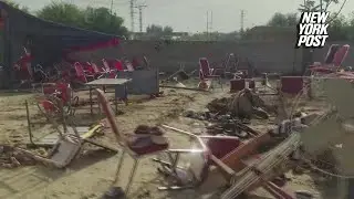 Scene from aftermath of Pakistan suicide bombing, 45 dead