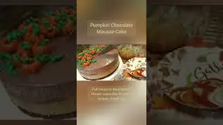 Pumpkin Chocolate Mousse Cake #shorts #recipe #cake #chocolate #pumpkin #fall #viral #video #food